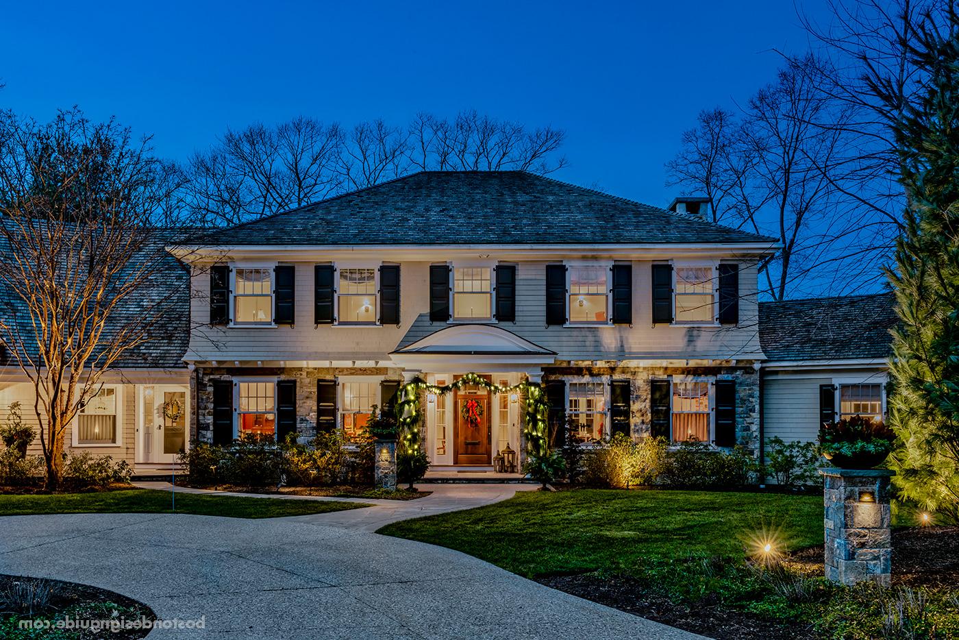 High-end holiday decorations in a New England home by R.P. Marzilli & Co.