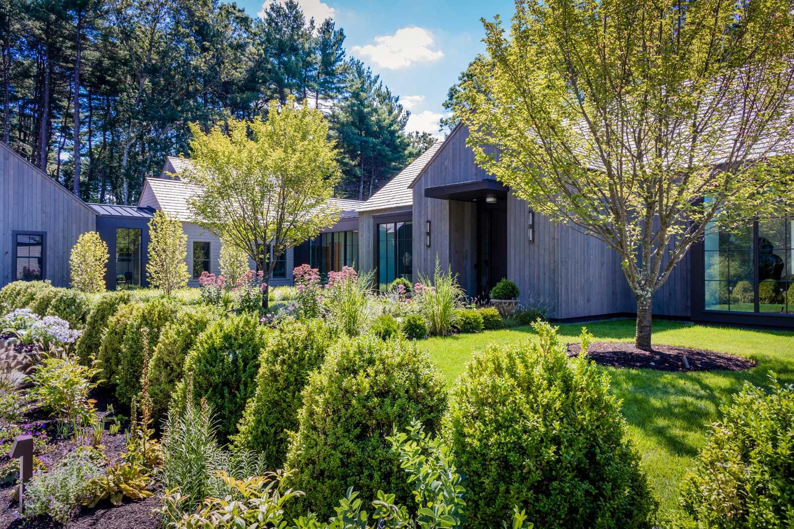 Front view of suburban home